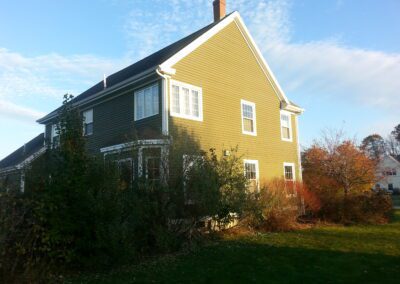 This is an exterior painting project in Bradly Scarborough Me