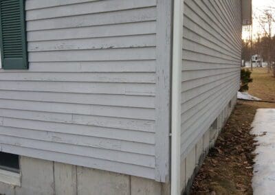 This is an exterior painting project in Goodwin Mills Limington Me