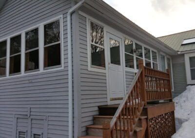 This is an exterior painting project in Goodwin Mills Limington Me
