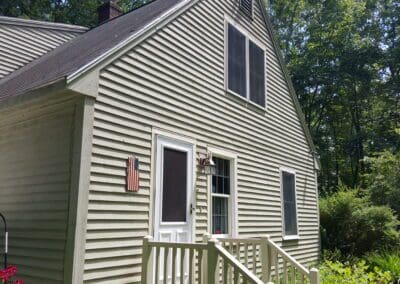 This is an exterior painting project in County Rd Limington Me