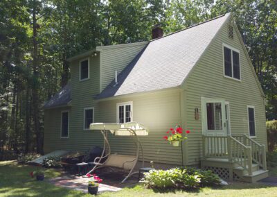 This is an exterior painting project in County Rd Limington Me