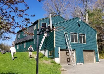 This is an exterior painting project in North St Kennebunk Me